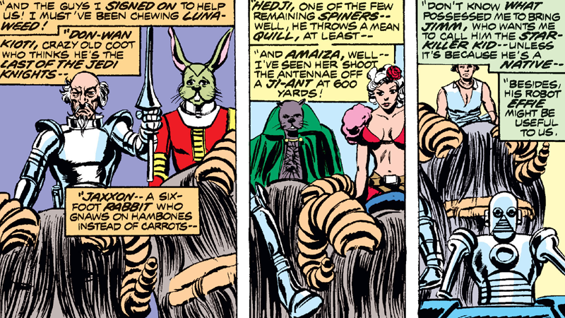 The ragtag Star-Hoppers of Aduba-3, as described by Han in Star Wars #9.